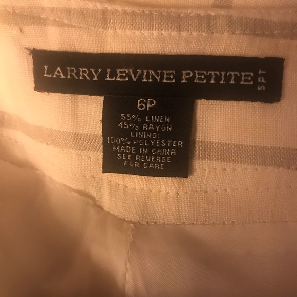 LARRY LEVINE P , 55% linen pants  ,6P size ! - Picture 9 of 10